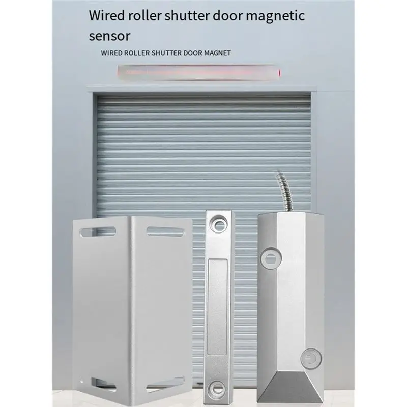 M01K Wired Garage Metal Roller Shutter Window Gate Door Sensor Magnetic Contact Switch Door Alarm Sensor