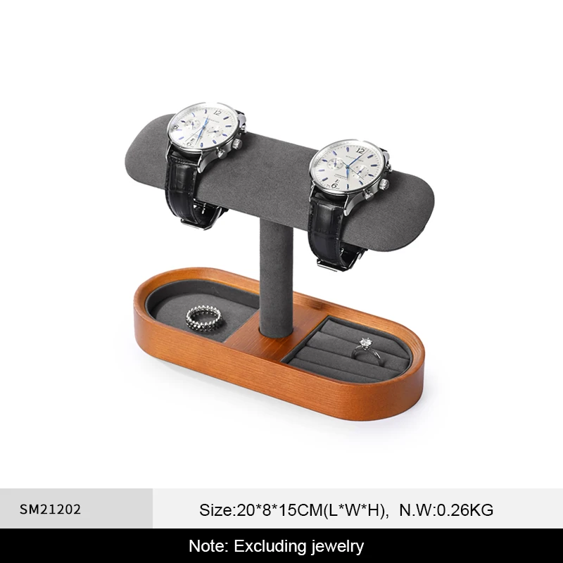 WoodTen Solid Wood Watches Display Stands Organizer Rack