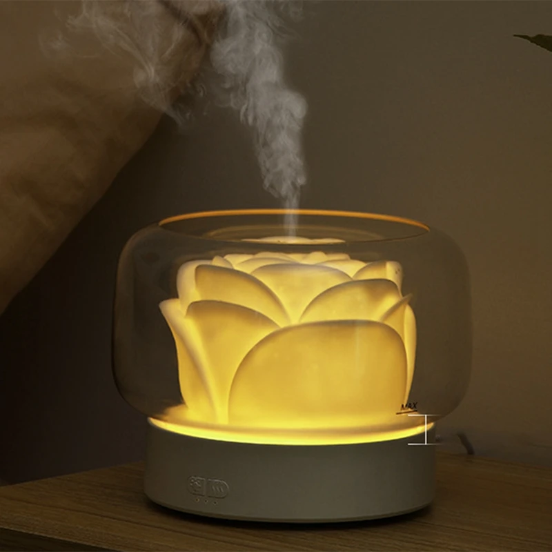 ناشر عطري للزيوت العطرية مع مصباح LED للعلاج ، دافئ ، أبيض ، عبس ، ولون ، آلة علاج بالروائح ، قابس لنا