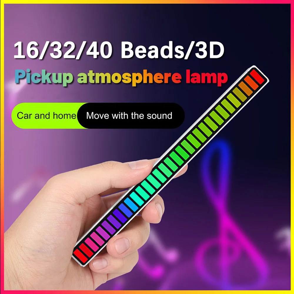 

Новинка, Rgb-звукосниматель, голосовое управление музыкой, светодиодная подсветка, управление через приложение, активированный ритм, освещение, цвет окружающей среды, светодиодная подсветка