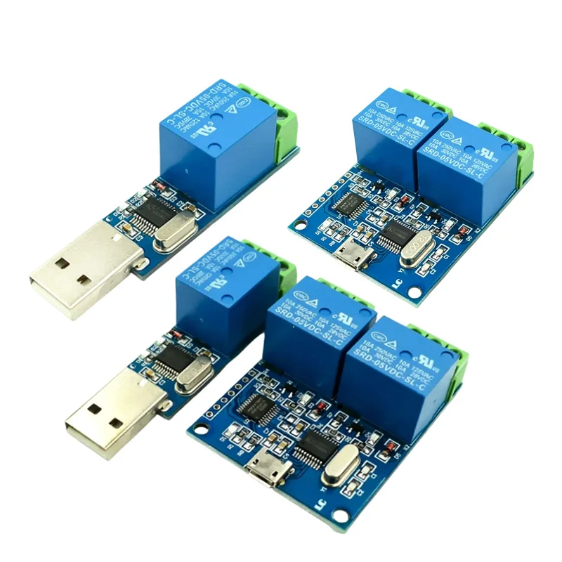 LCUS-1/2 Type 1/2-channel Computer Serial Port CH340 USB Control Chip Relay Module PLC Intelligent Control Switch Modules