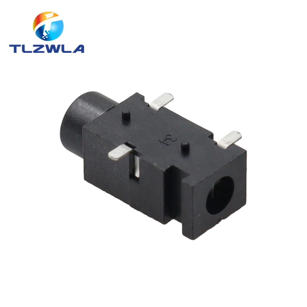 10PCS Earphone Socket 3.5MM Audio Socket PJ-320 3Pin SMD Belt Column 3.5 Headset Female Seat PJ320B