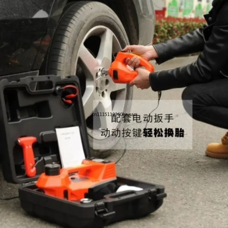 5T 2 In 1 Electric Hydraulic Jack with Air Pump LED & Impact Wrench, Heavy Duty Lifting Tool for Off-road SUV