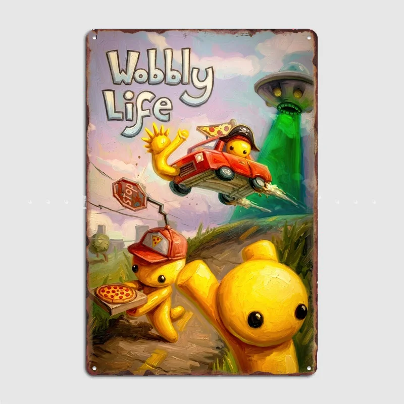 Wobbly Life Game Cover Art Poster Metal Sign Bedroom Indoor Outdoor Home Decor Bar Custom Posters Wall Room Decorations