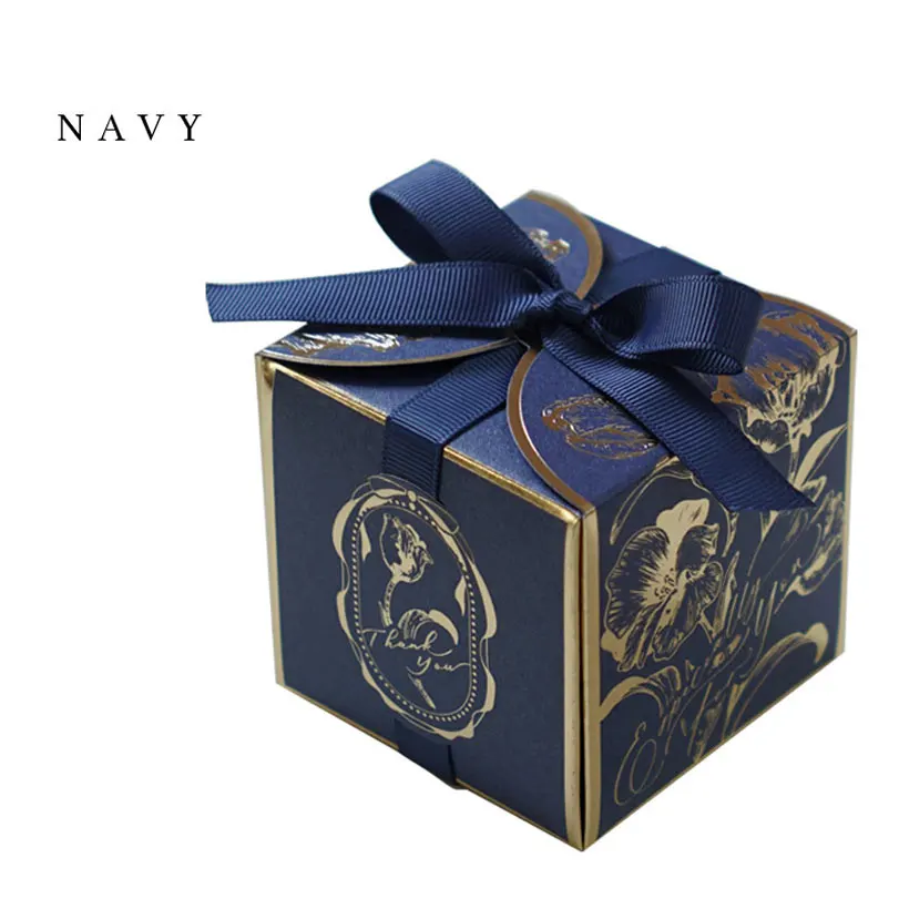 Square Paper Gift Boxes with Ribbons, Wedding Favors Box, Bridal, Baby Shower, Birthday Party, Premium Silver Champagne Square Paper Gift Boxes with Ribbons, Wedding Favors Box, Bridal, Baby Shower, Birthday Party, Premium Silver Champagne