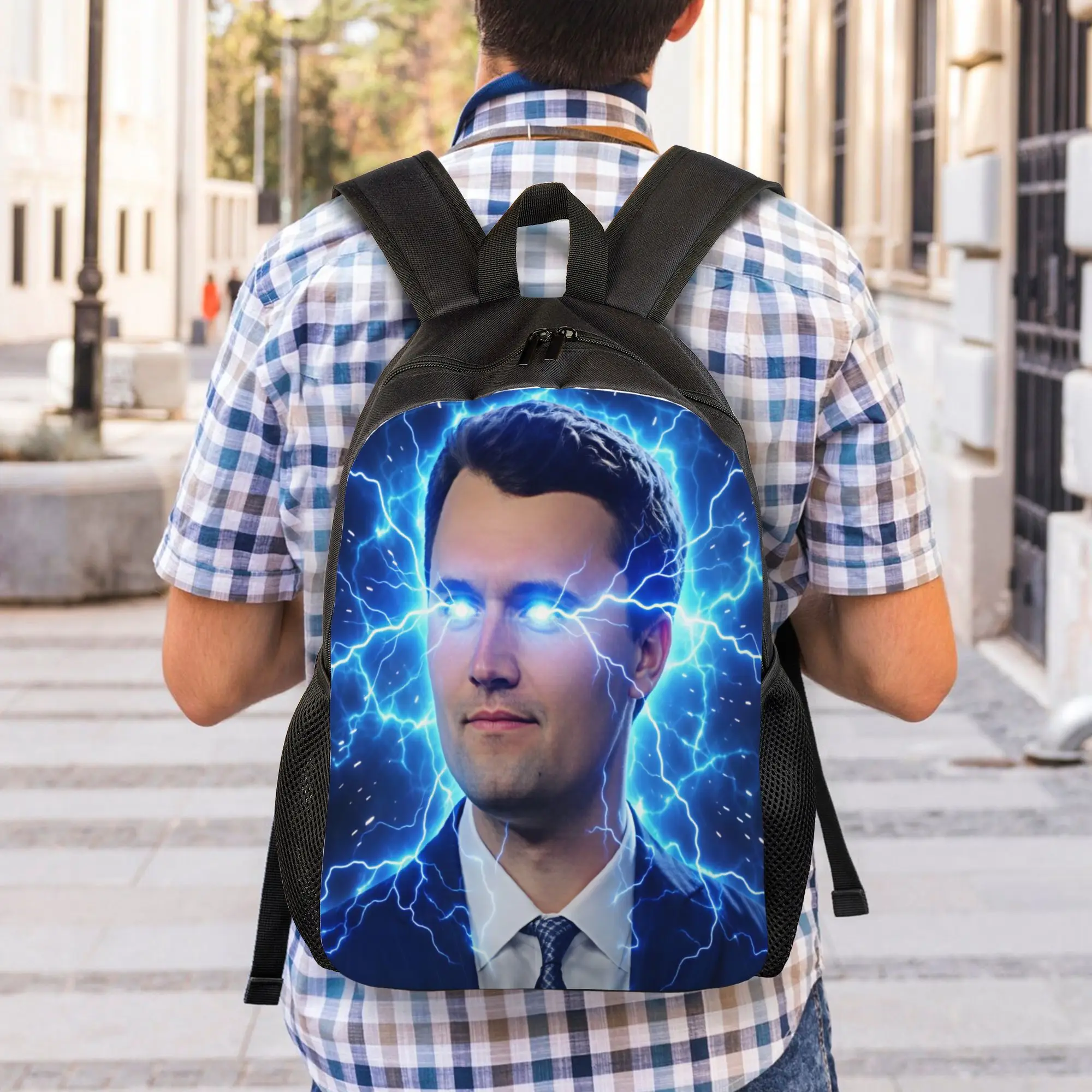 Funny Charlie Kirk Backpack Youth  Soft Backpacks Polyester Casual School Bags Daily Designer Rucksack