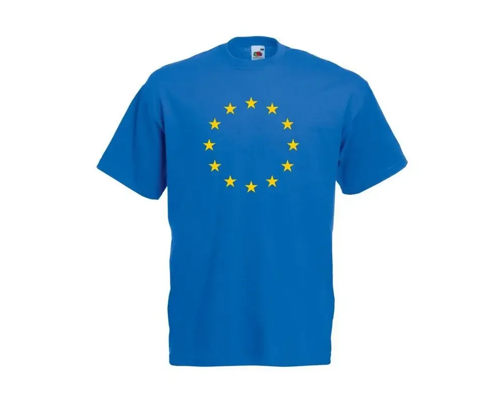 Unisex Blue Euro Flag Stars Blue EU Europe European Union T-Shirt Unisex T-shirts For Man Woman Short Summer Tees