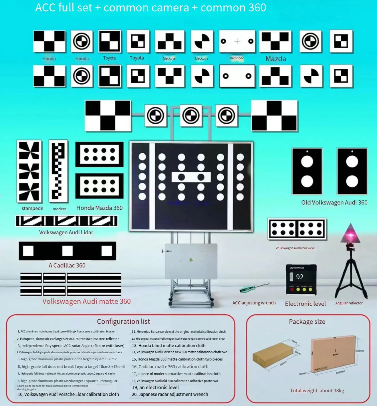 Radar Calibration Tool with Complete Set of Acc Calibration Tools Millimeter Wave Radar Calibration Tools