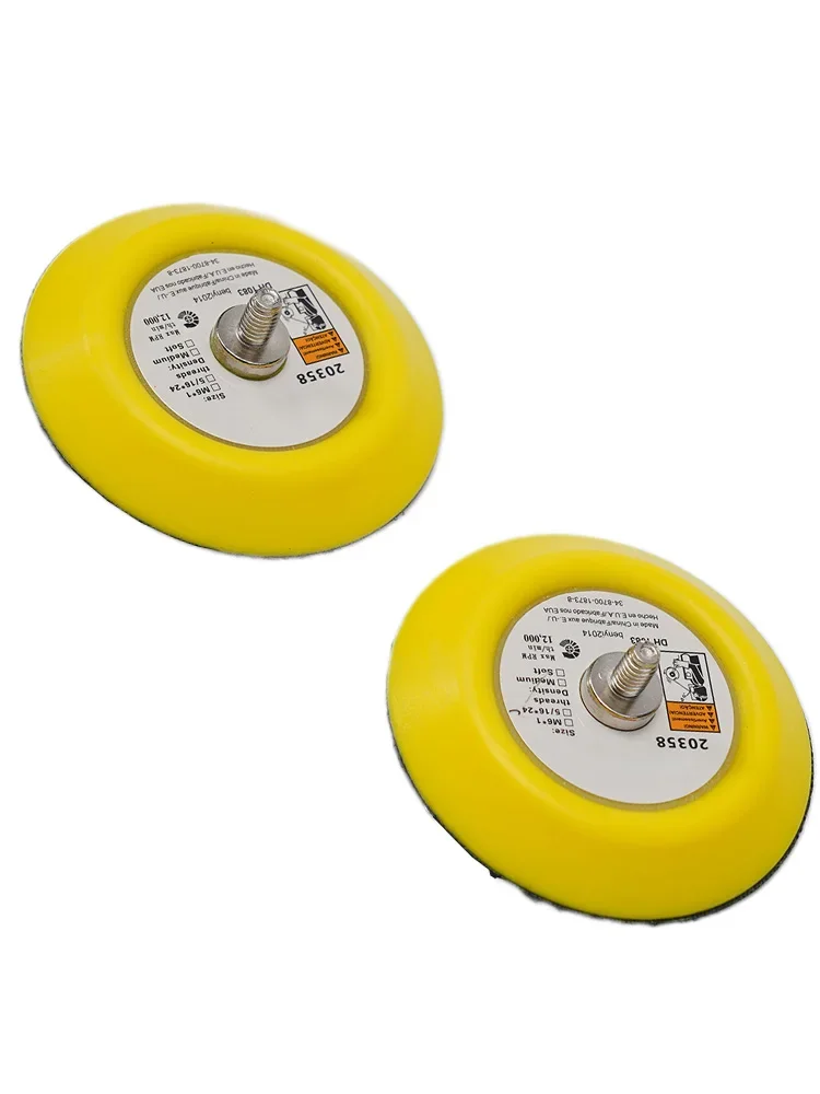 Two 3 Inch 75mm Sanding Polishing Backing Pads With M6 Thread Designed For Air Sander Use Maximum Speed 12 000 RPM