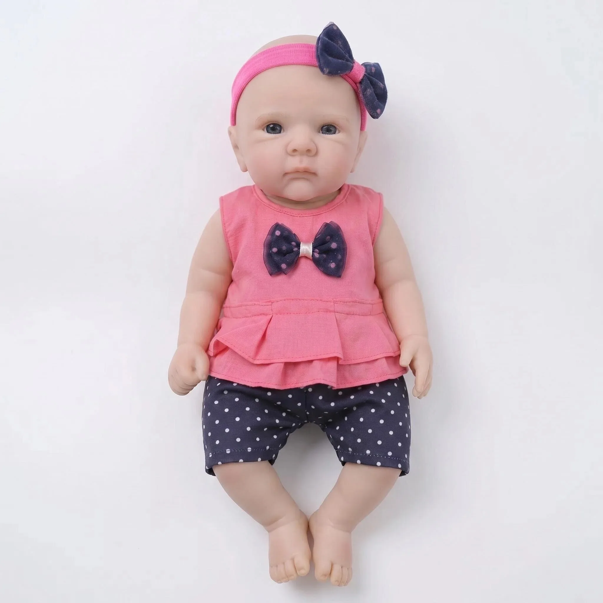 NPK Awake Bettie 12 Inch Baby Doll Super Soft Squishy Elastic Platinum Silicone Simulation Toy for  Decoration