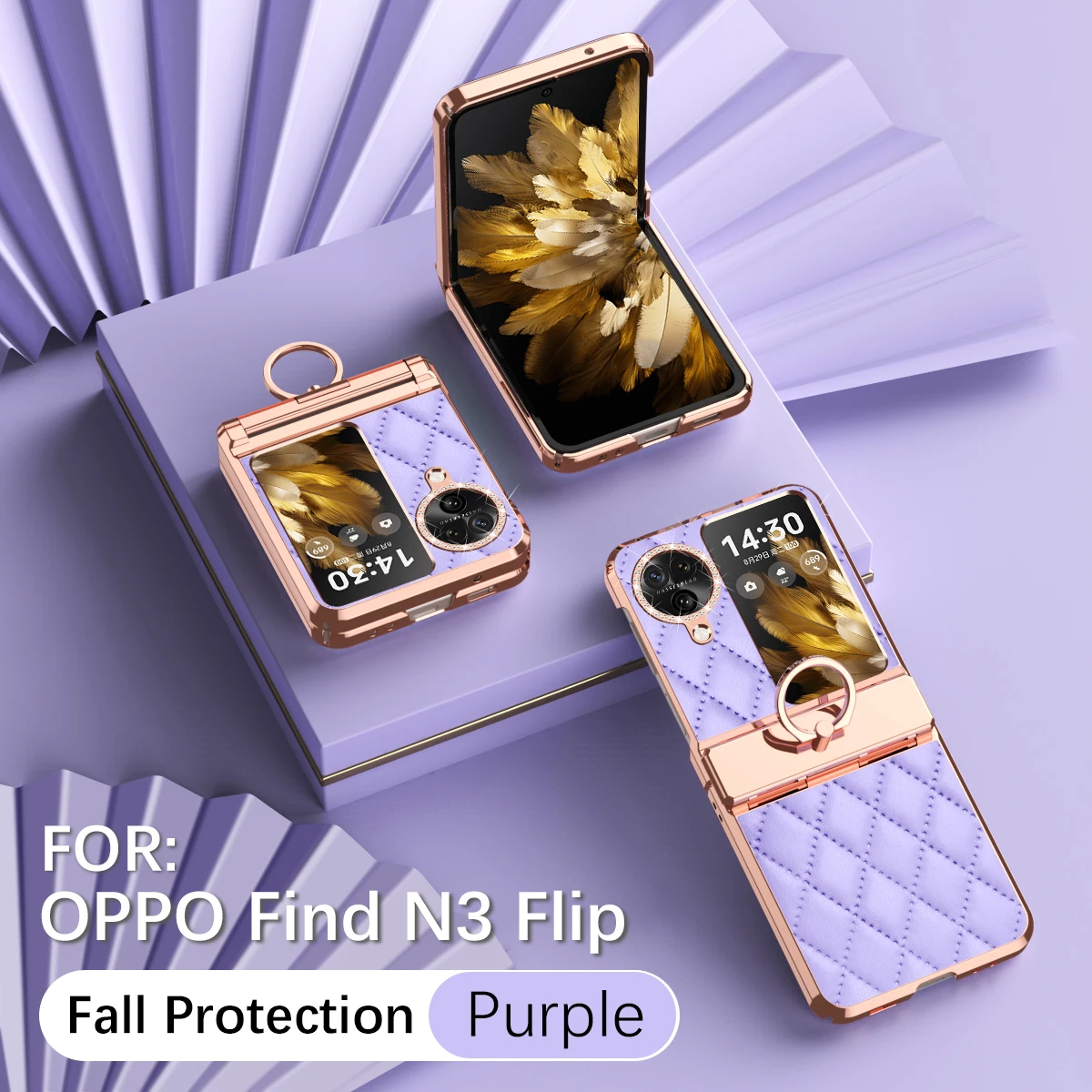 Conjoined Diamond Xiaoxiangfeng Series Phone Protective Case for OPPO Find N3 Flip