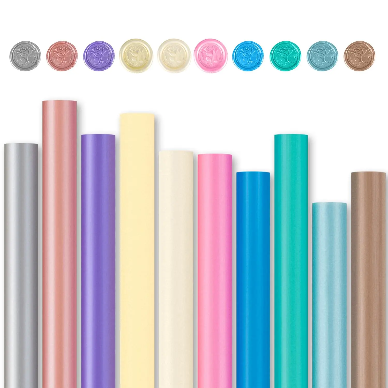 10 pièces/paquet bâtons de sceau de cire, 10 couleurs pistolet à colle bâtons de cire de scellage pour timbre lettre enveloppe lettre d'invitation de mariage, enveloppe