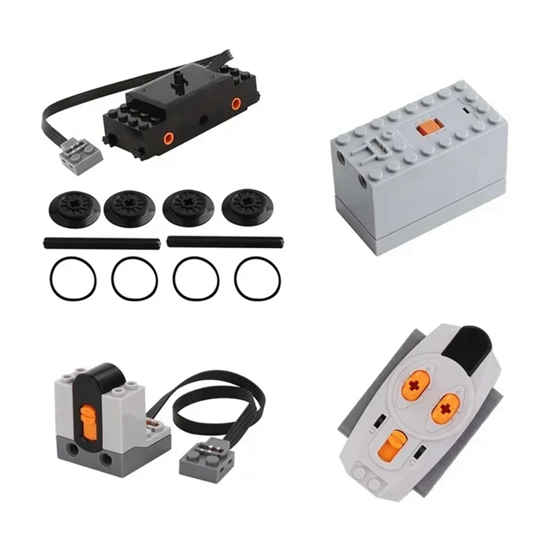 Power Functions Parts MOC Building Blocks Train Track Motor Battery Box Infrared Speed Remote Control Receiver Style B