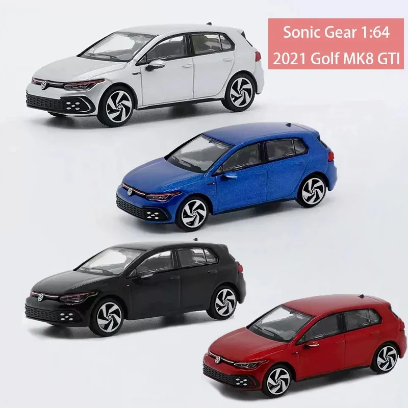 

Коллекционная модель автомобиля Sonic Gear 1:64 2021 Golf MK8 GTI из сплава, классический сувенир для взрослых, статическая модель для демонстрации