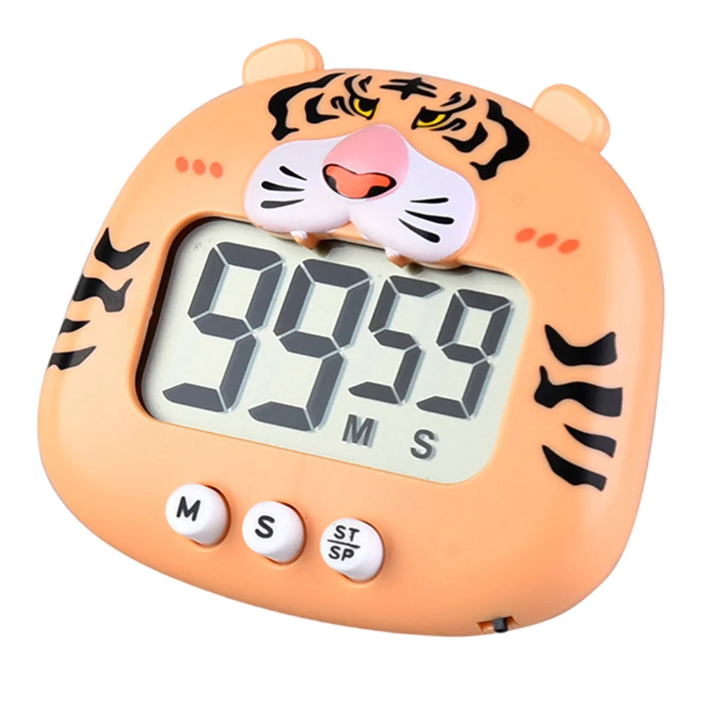 Tiger Timer Magnet Kitchen Clock Mechanical Alarm with Cooking Tomato 60 Minutes Decor Timers Cartoon Countdown