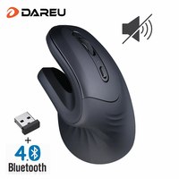 DAREU Bluetooth 2.4G Silent Wireless Mouse Dual Mode Ergonomic Mute Gaming Mice for PC Macbook Laptop Gamer
