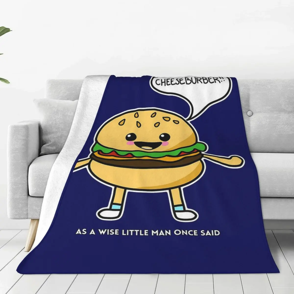 Cheeseburber! Cute Cheeseburger Boy Blanket Fleece Breathable Sofa Throw Blankets For Couch Bedding Throws Bedspread Quilt