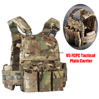 FCPC V5 Tactical Vest Ferro Hunting Plate Carrier MOLLE Airsoft Training Protective Gear 556 Triple Magazine Pouch Combat Vest