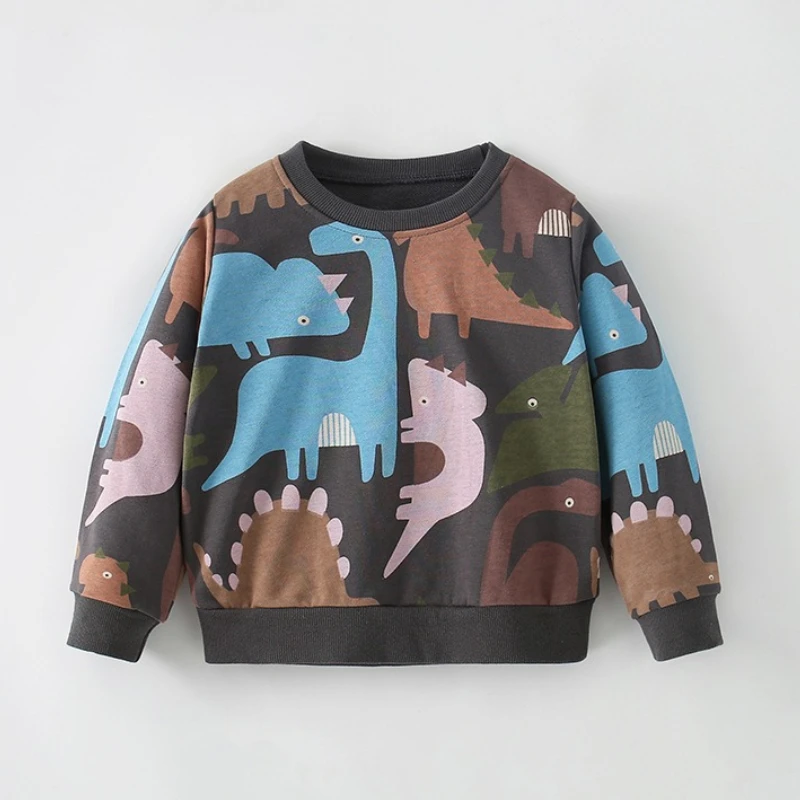 

Boys And Girls Long Sleeve Cartoon Printed Hoodies Printed Round Neck Tops Outer Wear New Design Spring Clothing anime hoodie