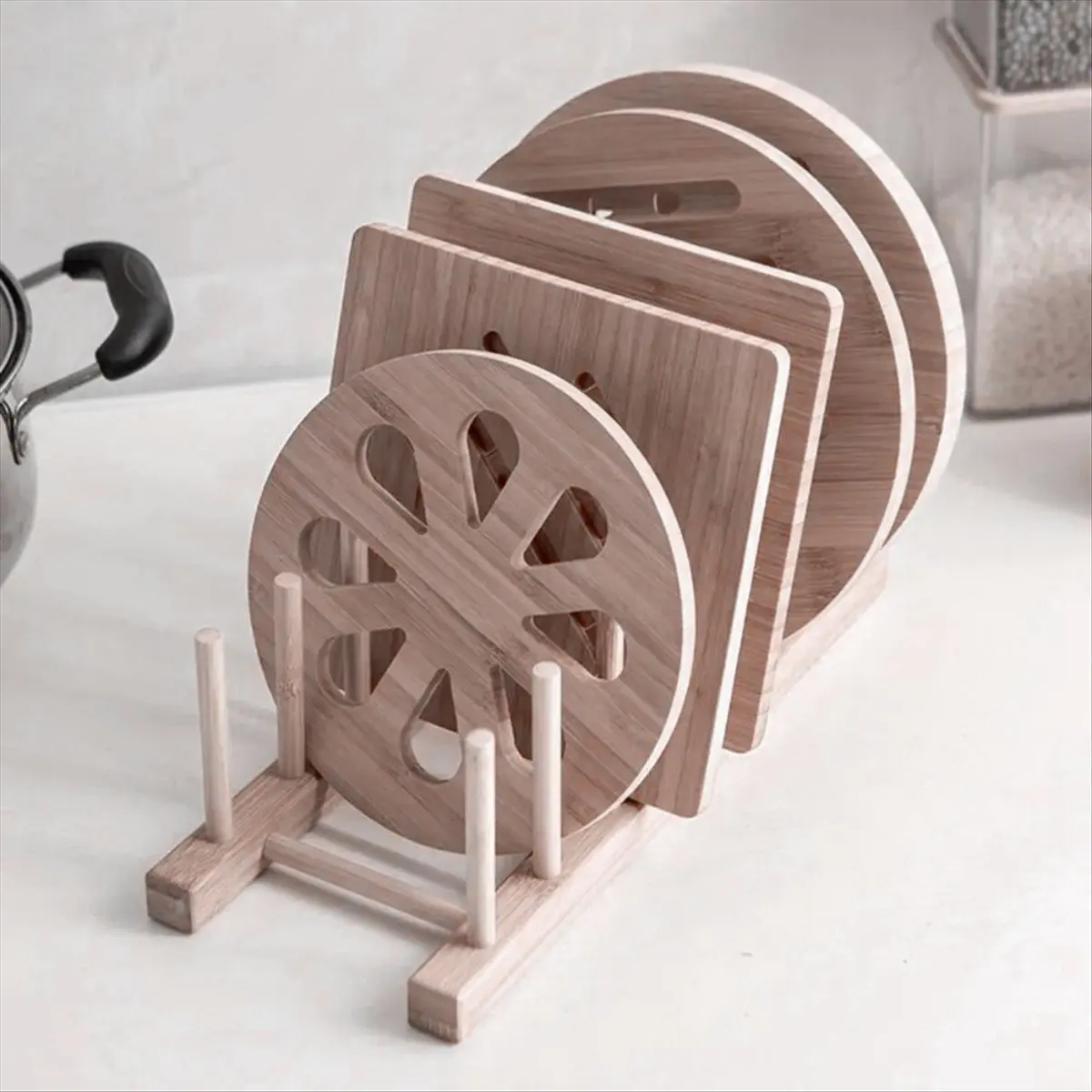 Tableware Drain Rack, Plate Rack, Cutting Board Wooden Drying Rack Wood Drain rack