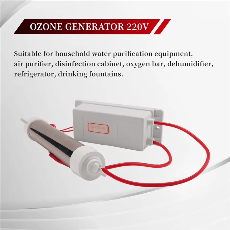AEA9-3G генератор озона 220 В очиститель воздуха озоновый стерилизатор из нержавеющей стали кварцевая трубка озонатор воздуха машина для воды