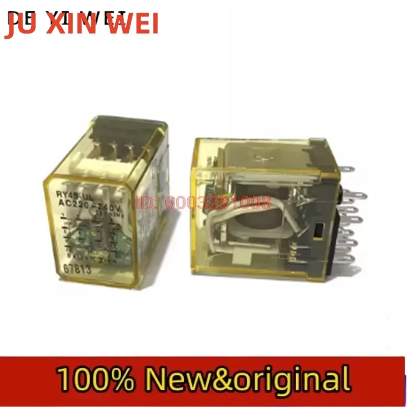 2PCS RY4S-UL DC24V AC220V-240V Intermediate Relay 5A 240VAC 14 Pins