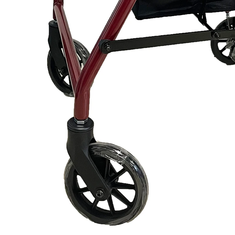 Capacity 500lbs Height Adjustable Folding Cerebral Palsy Old People Aluminium Walker Rollator For Adults