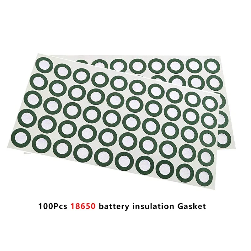 100pcs 18650 Li Battery Insulation Gasket Adhesive Paper Lithium Pack Cell Glue Electrode Insulated Pads