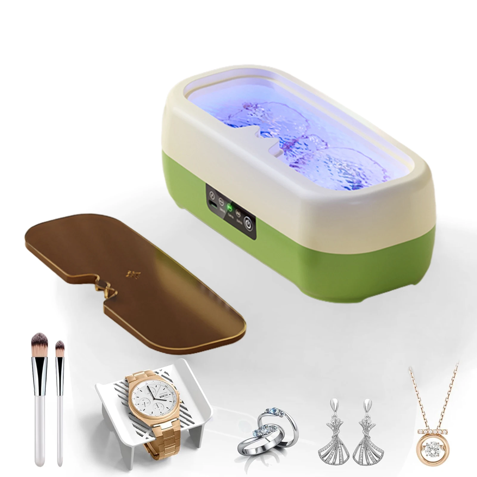 고주파 진동 클리너 스마트 타이밍 3가지 청소 모드 보석/젖꼭지/화장 도구/안경에 적합