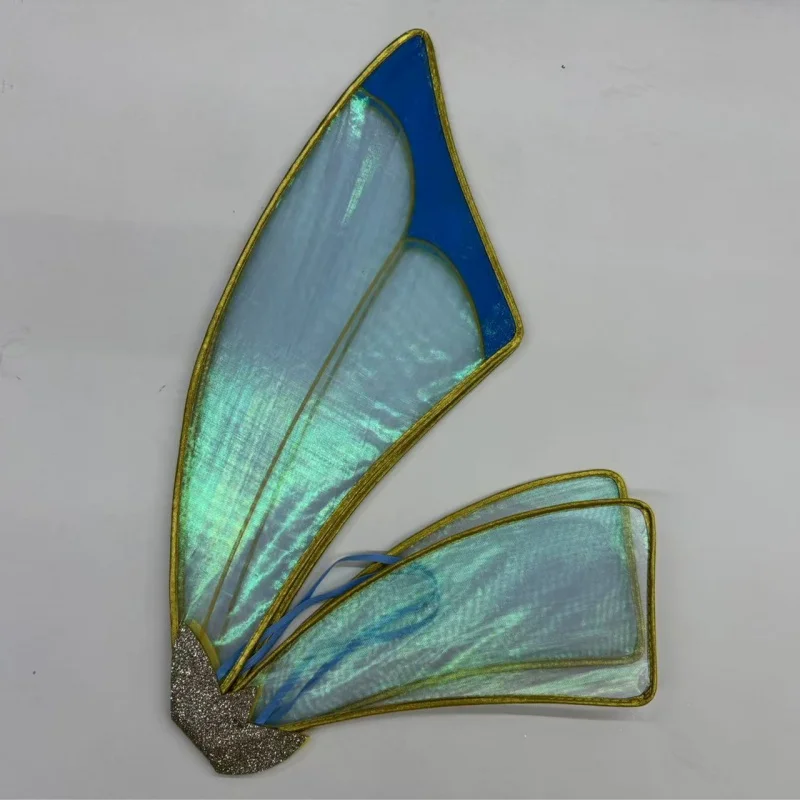 Organza Butterfly Wing for Women Girls, Blue Fairy Wings Halloween Cosplay Supplies
