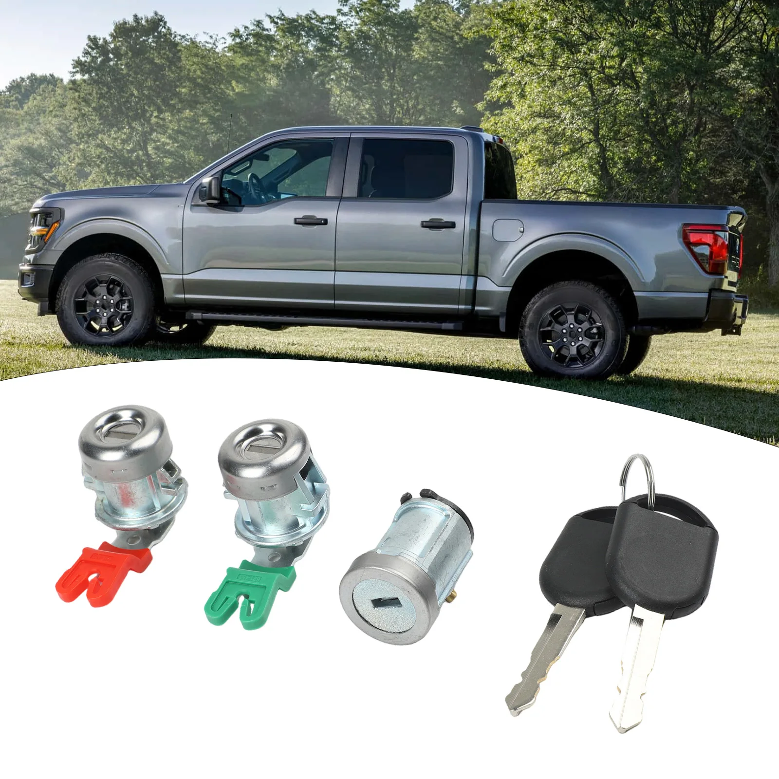 

As Shown Cylinder With Keys Direct Replacement Part Ignition Cylinder Set Non-Universal Fitment For Explorer Series