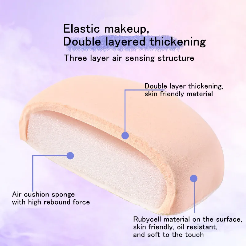 YAOZHI 3PCS trucco Blending Puff Storage Box cuscino d'aria applicatore morbido spugna Dry Wet Use Concealer Foundation Beauty Tool