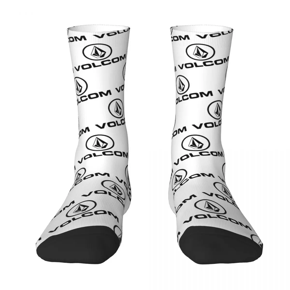 Autumn Winter Fashion Unisex Volcoms Logo Socks Breathable Soccer Socks