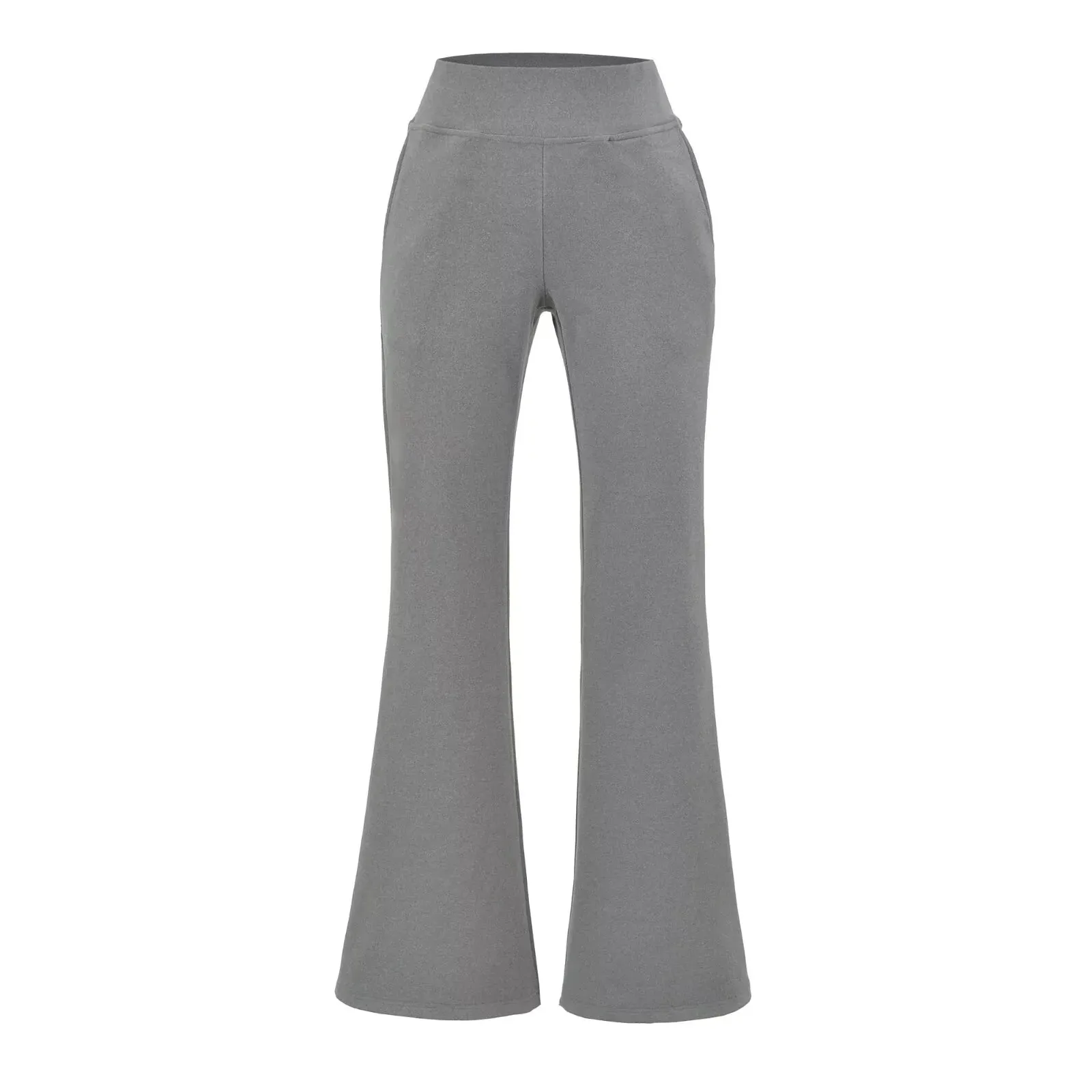 New Pure Desire Hot Girl Slim Fit Sports Yoga Flared Solid Color Pants High Waist Elastic Leg-Lengthening Thin Casual Pants CDS3