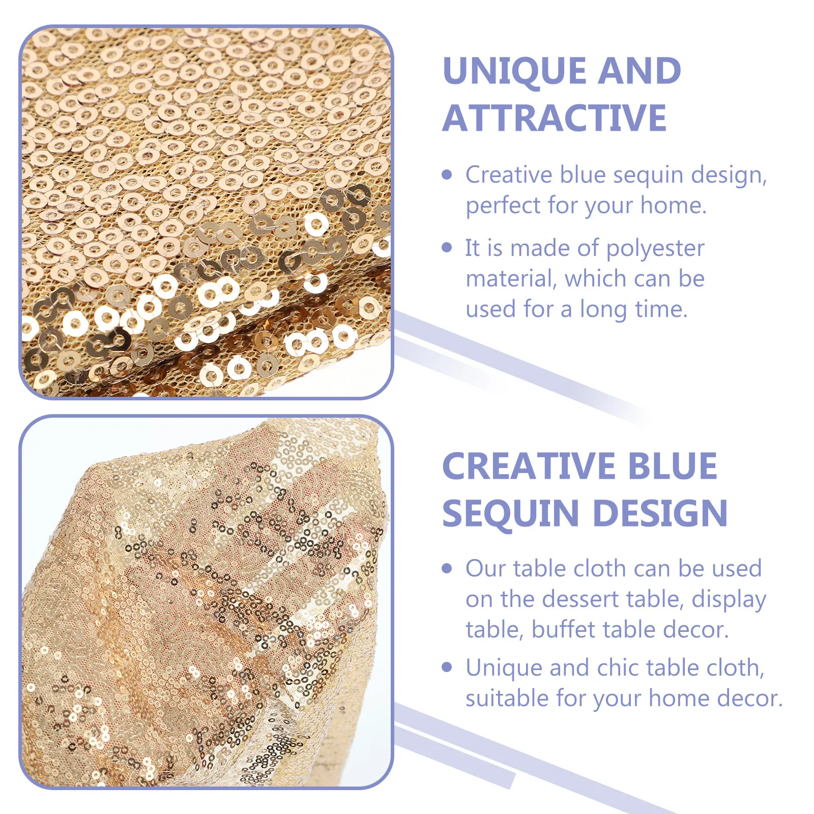 مفرش طاولة بالترتر لعرض الحلوي - مراجعة Table Runner Sequin وسعره