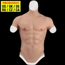 Dokier Silicone realistico falso muscolo pancia corpo per Cosplayers simulazione artificiale muscolo petto uomo Crossdressers