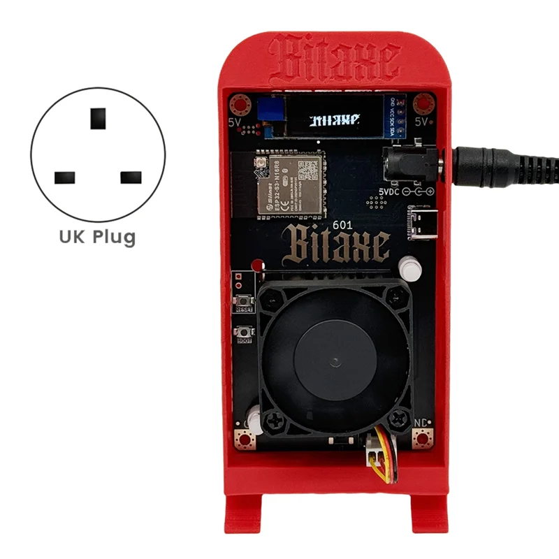 AD23-Bitaxe Gamma 601 BTC โซโลลอตเตอรี่มิเนอร์ 1.2TH/S 18-22W BM1370 Asic จาก Antminer S21 Pro Bitcoin Crypto Miner