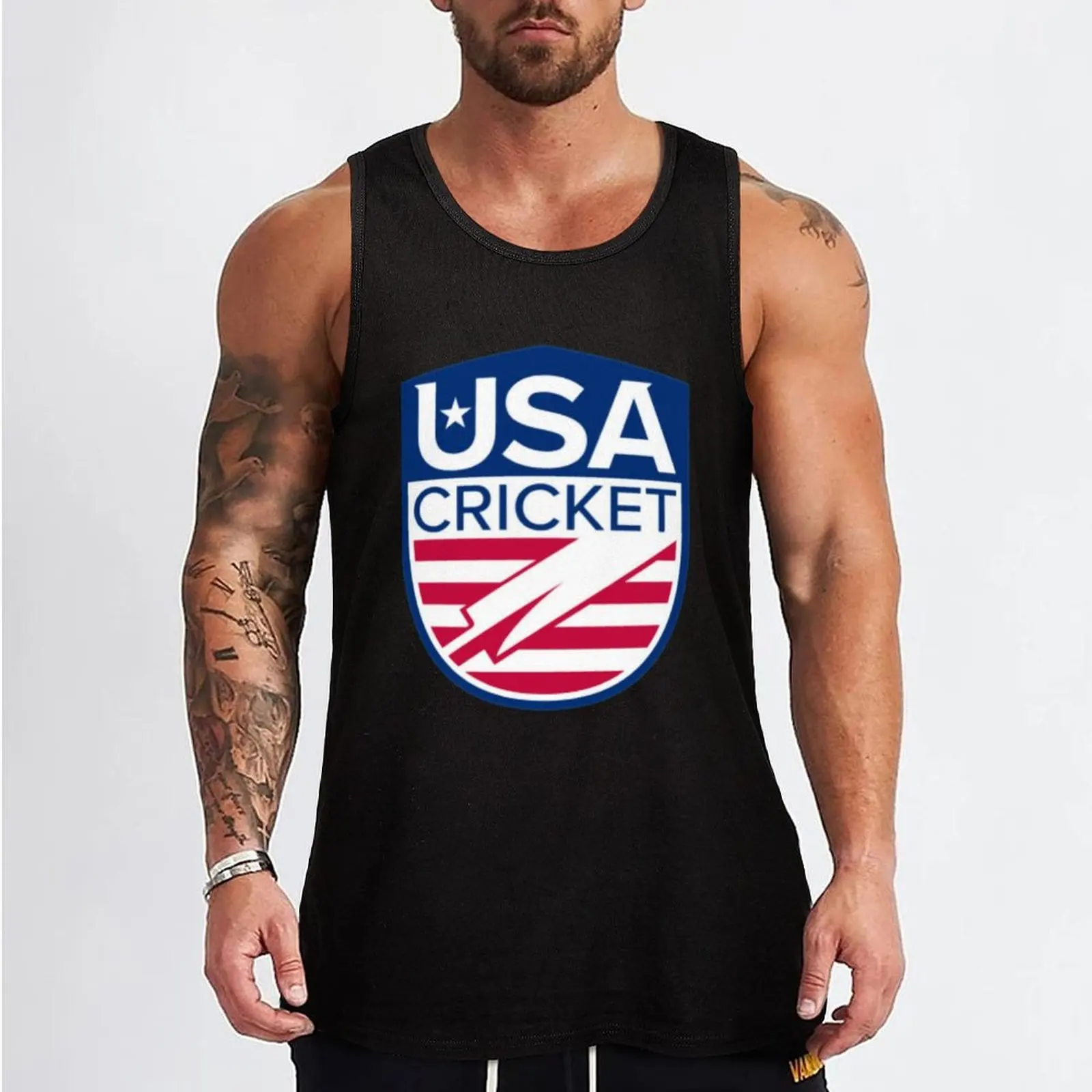 USA cricket Tank Top Gym T-shirts for men gym accessories man male top