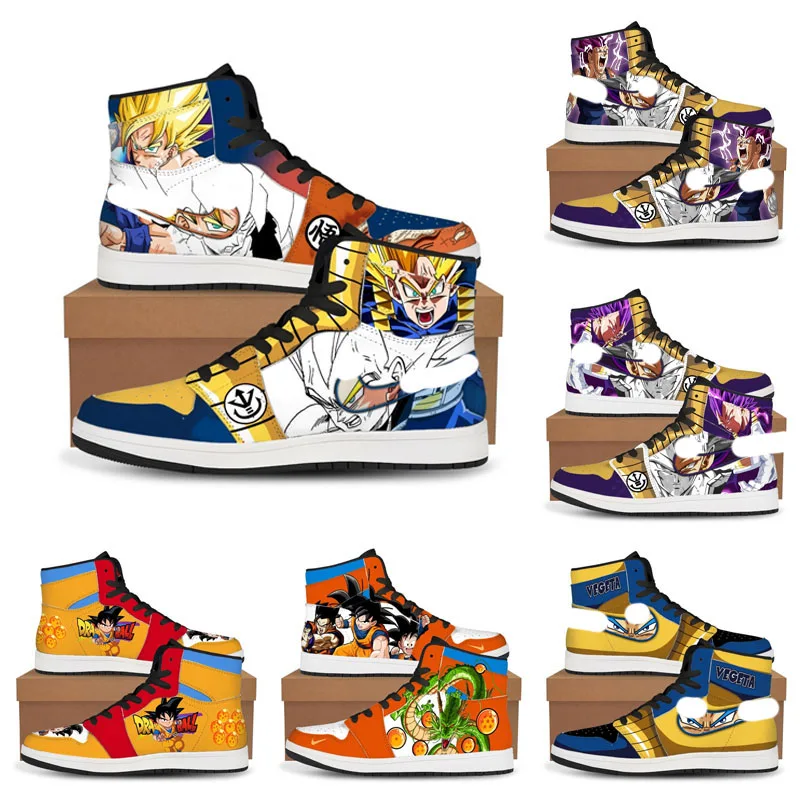 Dragon Ball Anime Super Z Goku High-Tops Sneakers Freizeitschuhe Basketballschuhe Cartoon Bequeme