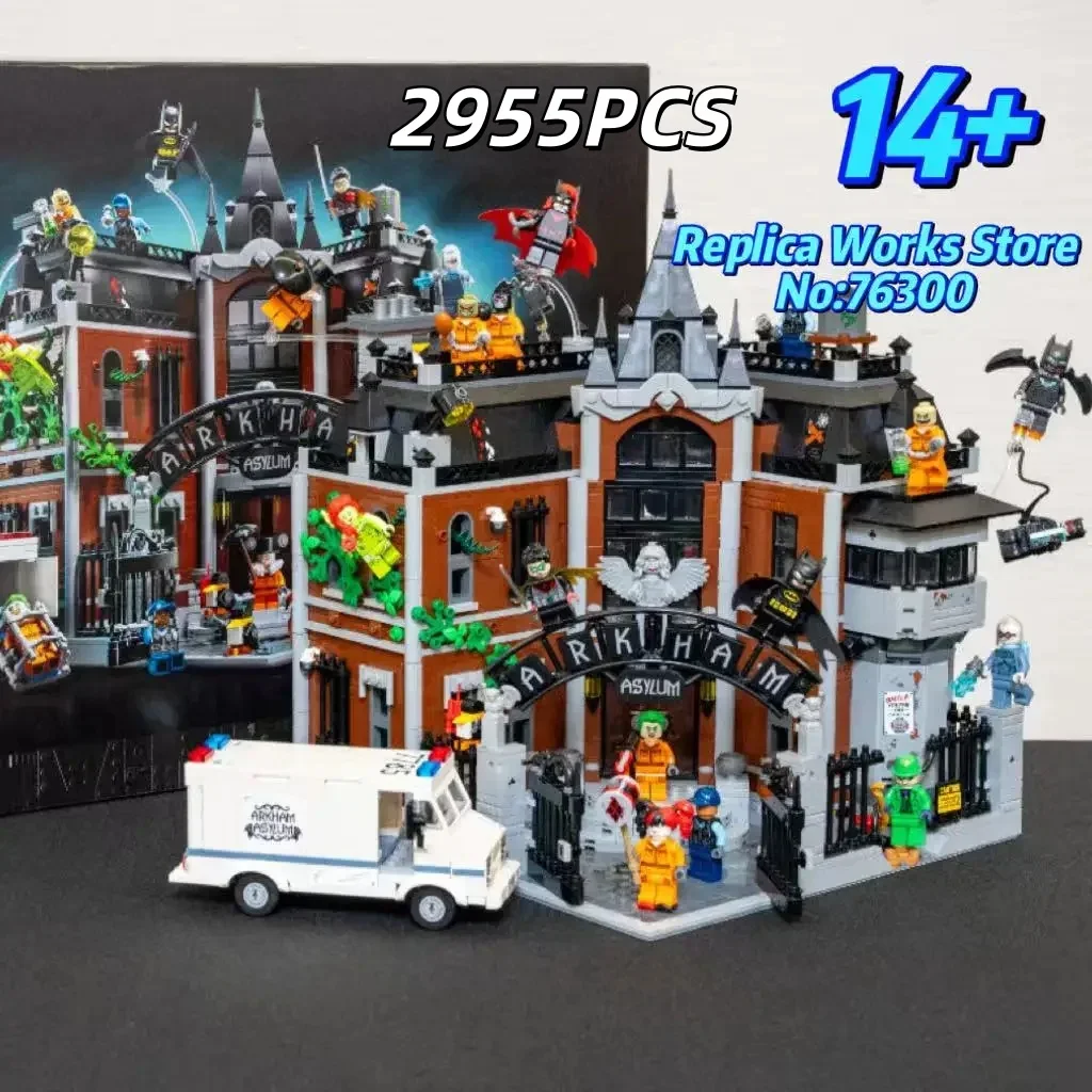 

2026New MOC 2955PCS 76300 Hero Series Arkham Asylum Set Party Favors In Stock Ready Gift For Halloween Christmas Birthday