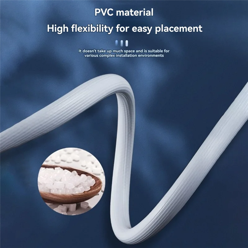 A74G-Universal Washer Machine Water Inlet Hose PVC Pipe Tube Connector White Color Long Length 3 Meters