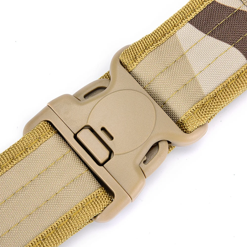 Outdoor Camouflage Tactical Belt Military Oxford Cloth Belt Mountaineering Belt Wide Plastic Buckle Military Waist Belt WorkBelt