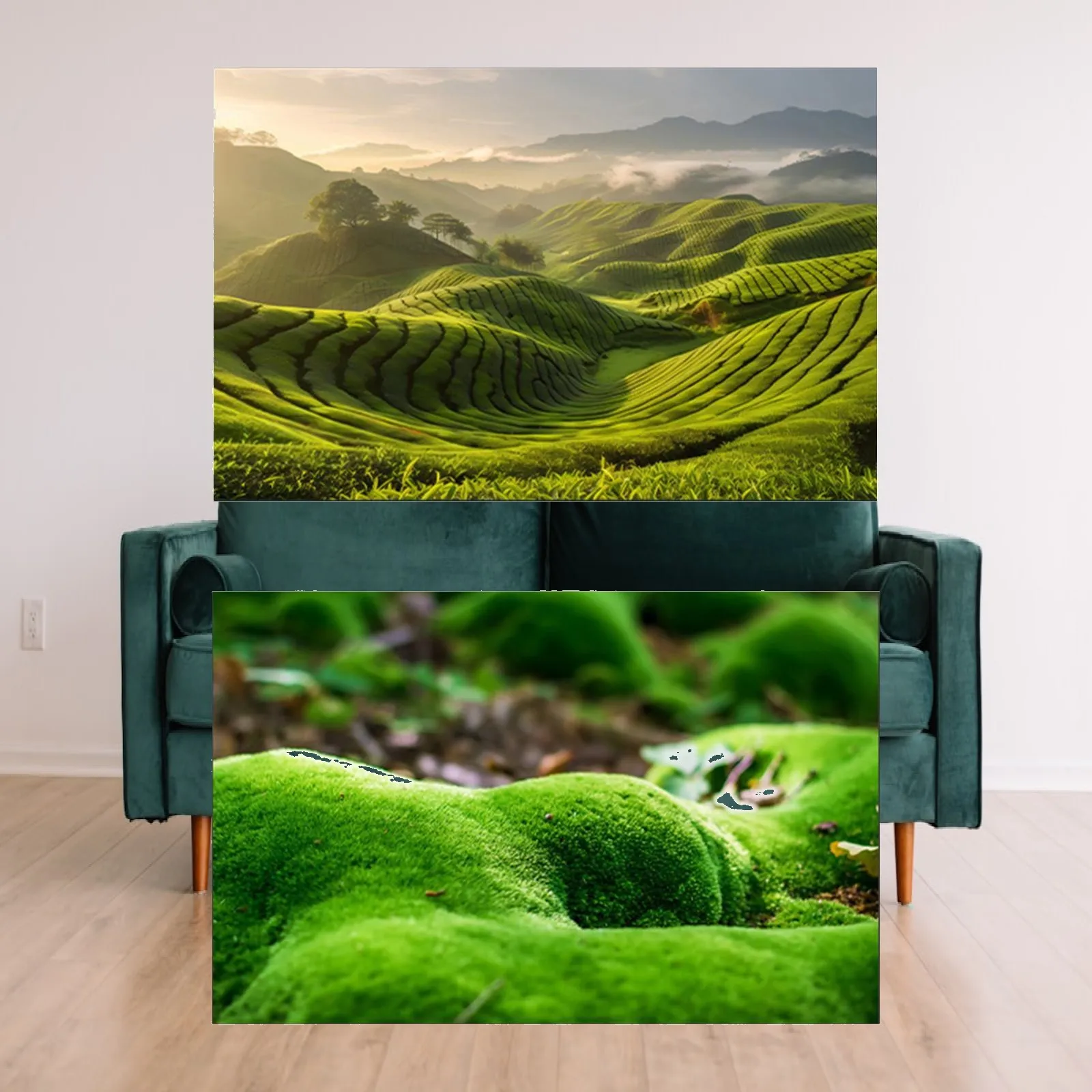 Photo Studio Background Double Sided Natural Scenery Rainforest 57x87cm Reusable Photography Backdrop for Cosmetics Photos