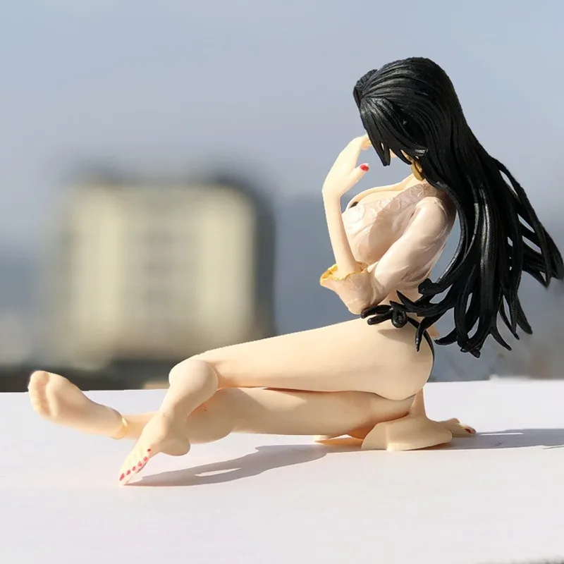 10CM One Piece Anime Boa Hancock Character Swimsuit PVC Material Model Car Center Console Desktop Decoration Accessories