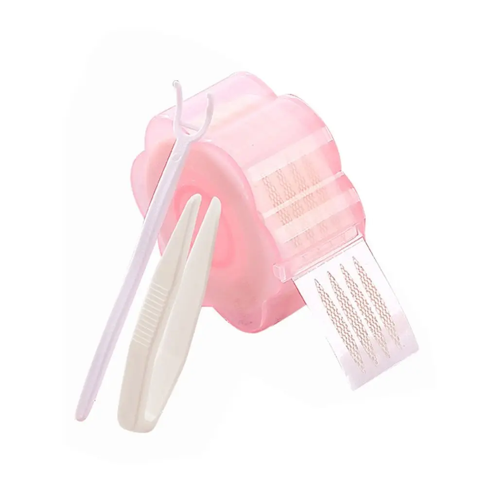 สติกเกอร์ติดตาสองชั้นแบบใส 360 ชิ้น ขนาด S/L รูปทรงมะกอก พร้อมอุปกรณ์เสริม ตาสองชั้นแบบพับได้ ตาสองชั้นแบบตาข่าย อุปกรณ์แต่งหน้า