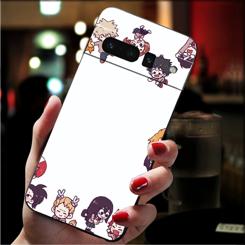 حافظة لهاتف جوجل بيكسل 10 برو XL 9 Pro XL 8 7 6 Pro 9A 8A 7A 6A بكسل 8 7 6 5 أنيمي بطلي الأكاديمية deku bakugou Boku