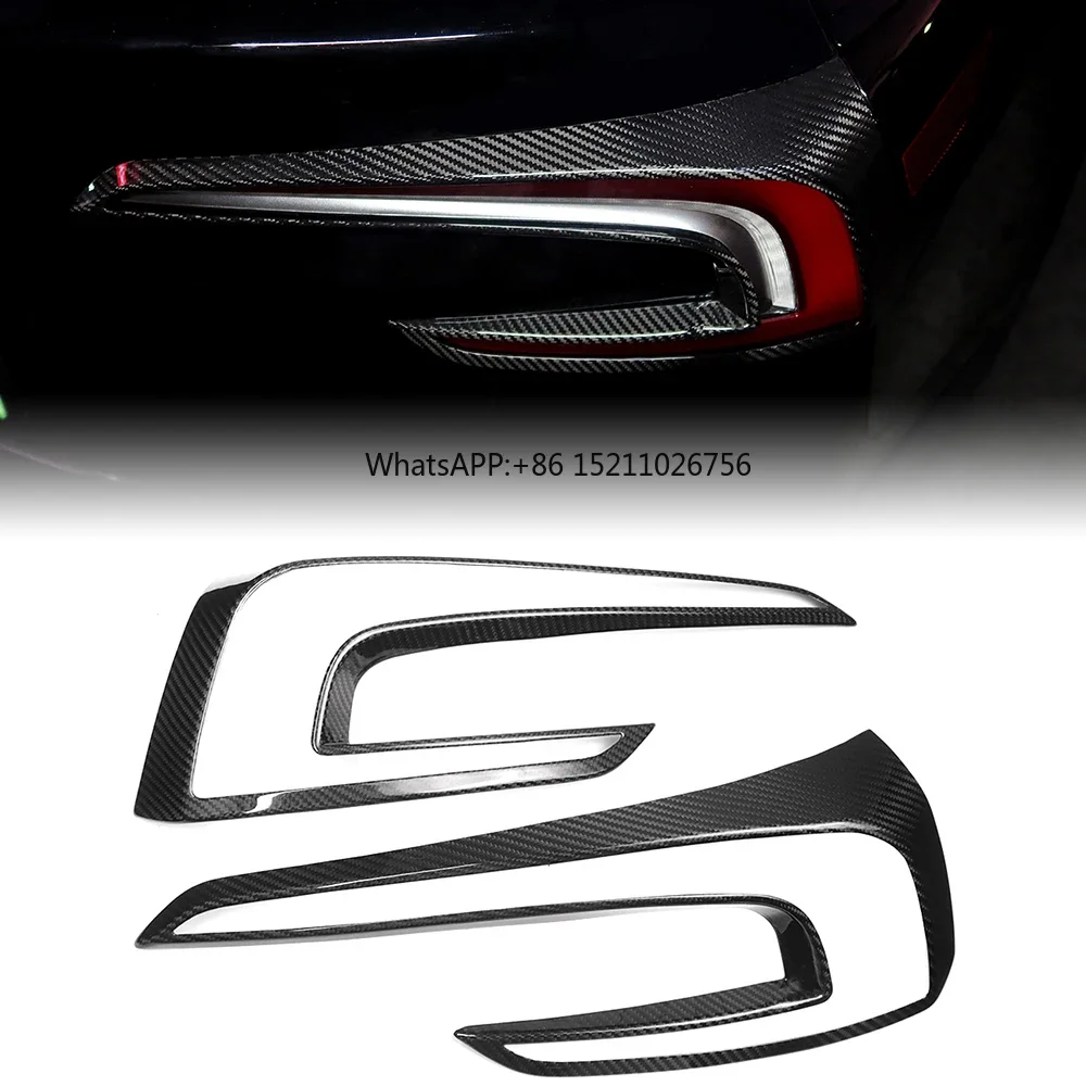 For Tesla Model 3 Highland 2023+ Rear Tail Light Fog Lamp Frame Trim Real Carbon Fiber Accessories Exterior Decor