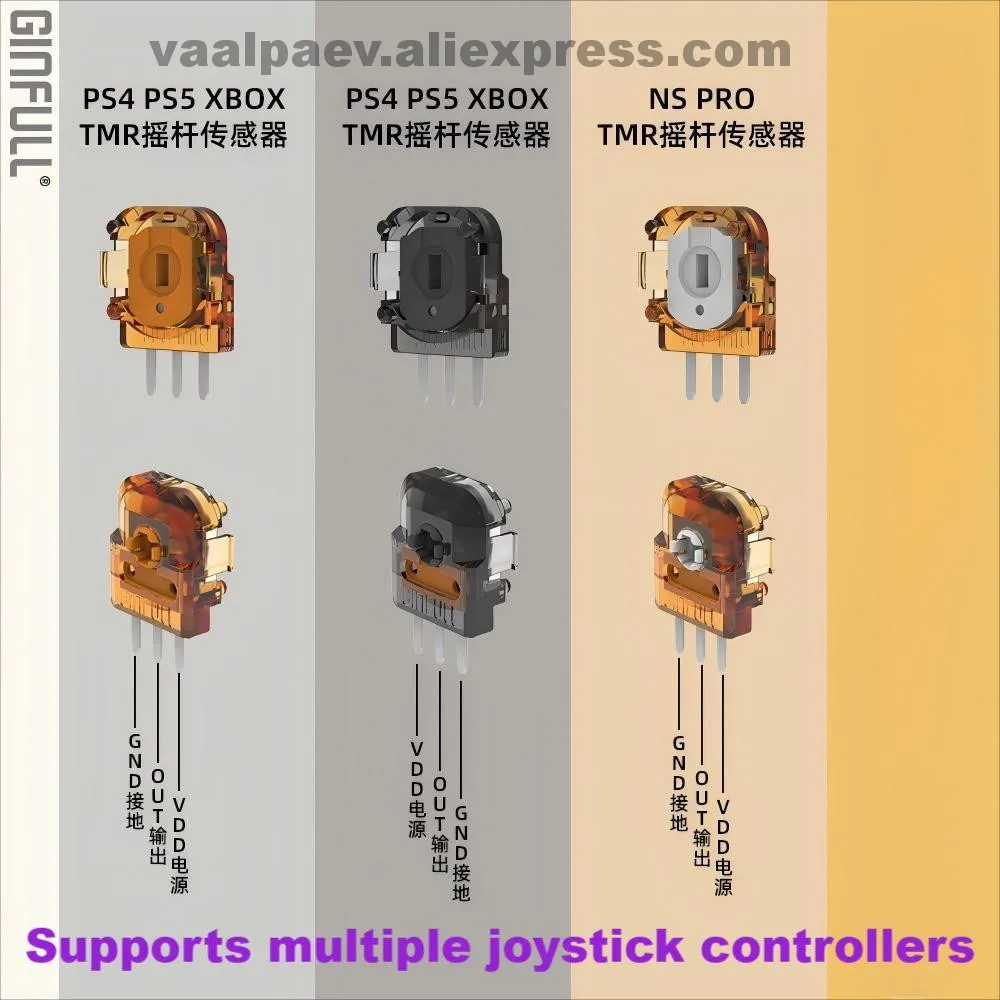 50 زوجًا من مقاييس الجهد TMR لسلسلة PS5 DualSense PS4 DS4 Xbox لـ ALPS ثلاثية الأبعاد تناظرية مضادة للانجراف عالية الدقة وعمر خدمة أطول #1