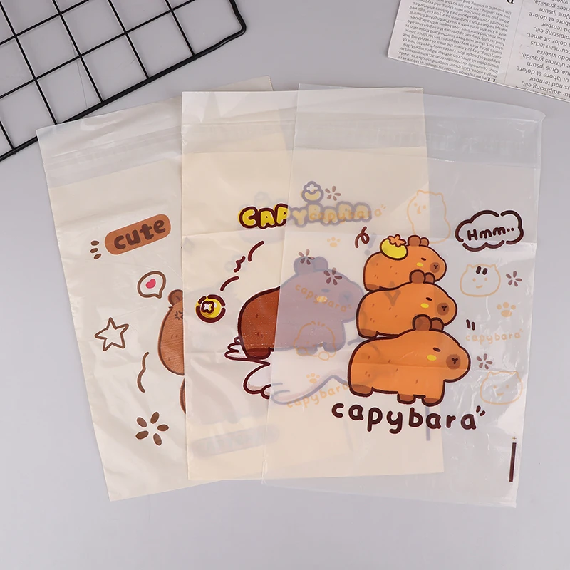 Capybara-bolsa de basura desechable de dibujos animados para coche, cubo de basura de escritorio grueso, portátil, Universal, 30 piezas