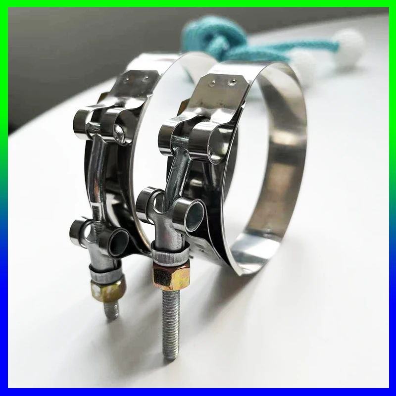 304Stainless Steel Hose Clamps Adjustable Hose Clips Turbo Super Charger T-Bolt Clamp Silicone Hose T-Bolt Clamp Fuel Hose Clips